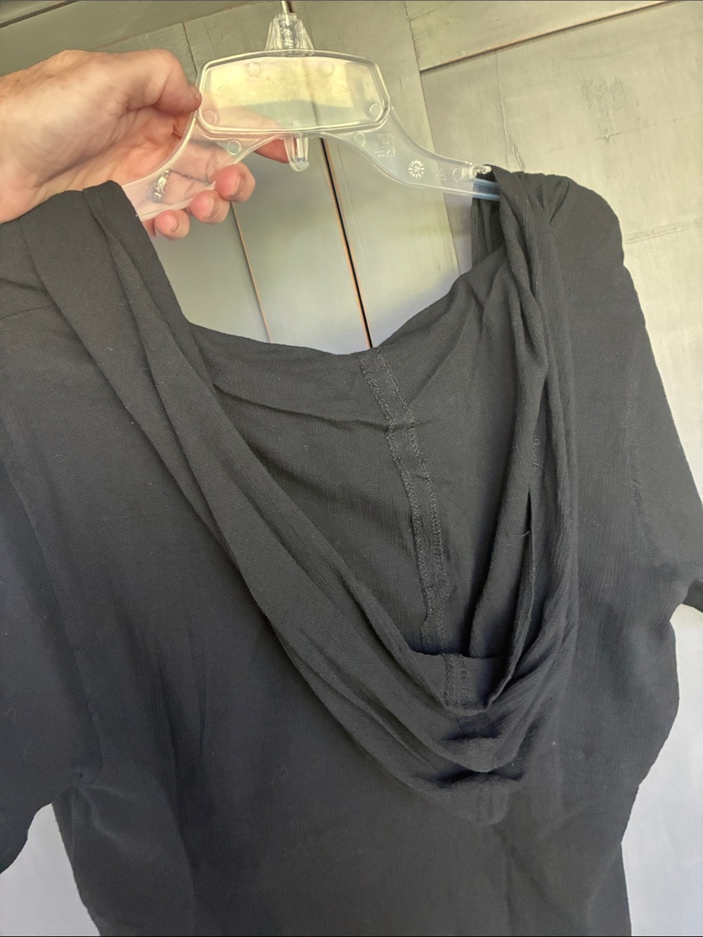 Huk Black Short-Sleeve Hooded cover up with Pink Embroidery - Picture 2 of 5